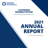 Image with the Cochrane Rehabilitation logo with "Annual Report 2021" written.