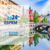 A background with a landscape of Ljubljana, Slovenia. In front, on the left side, the logos of 2024th ESPRM (up) and ESPRM (down).
