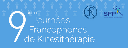 Banner of the 9th edition of the Francophone Days of Physiotherapy